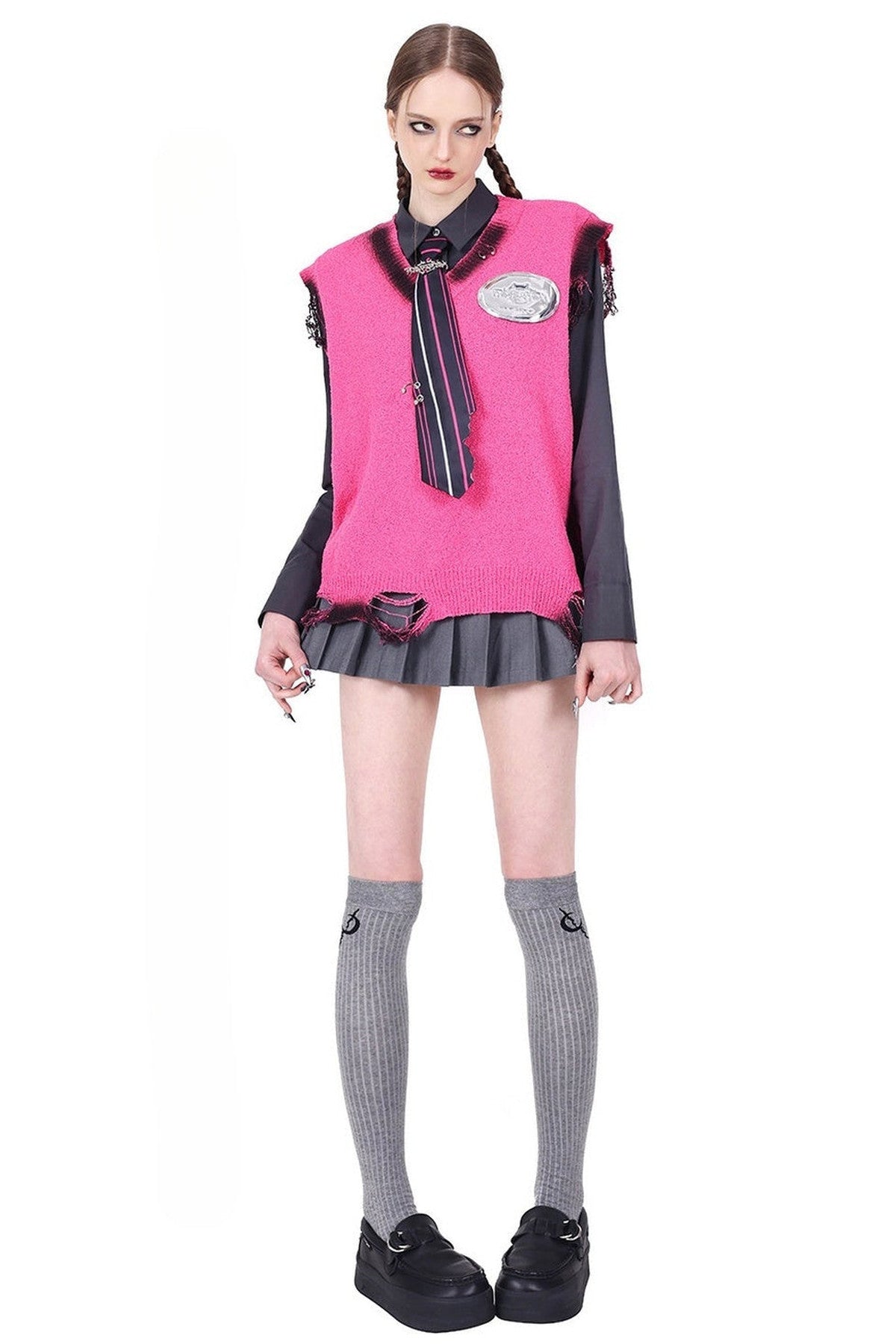 Y3K Ripped Sleeveless Knit Vest