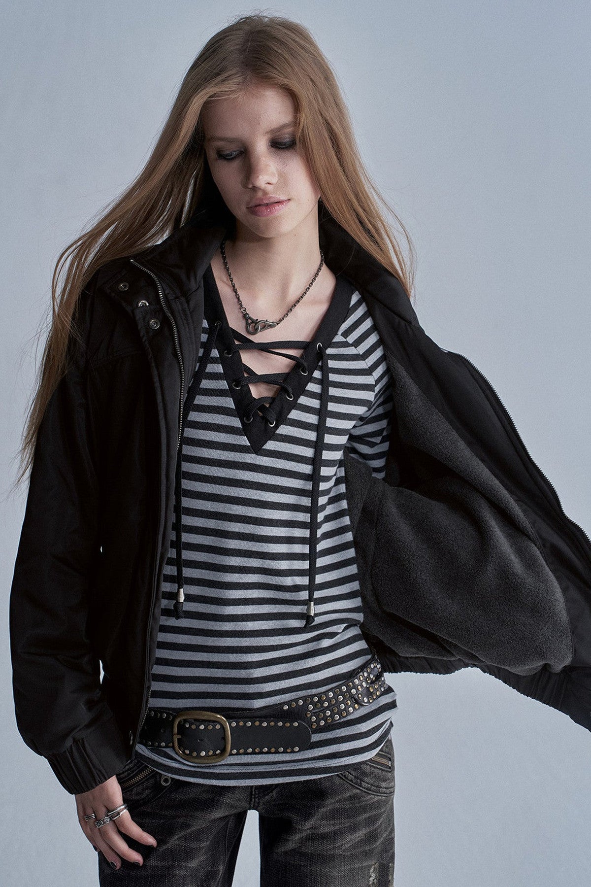 Fleece Lined Nylon Jacket