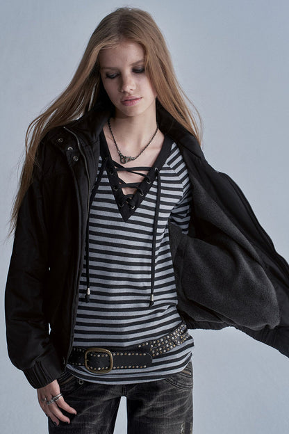 Fleece Lined Nylon Jacket