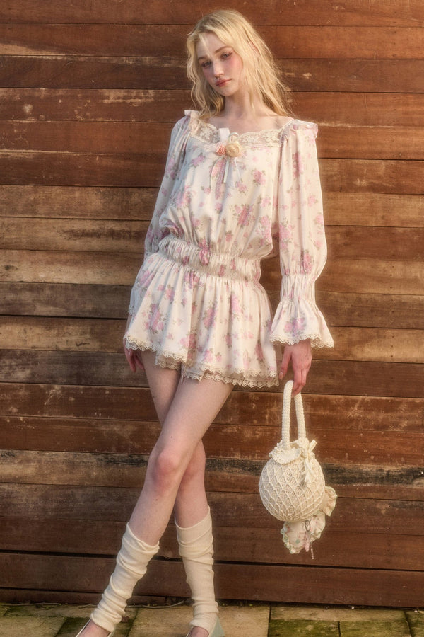 Romantic Floral Two-Piece Set