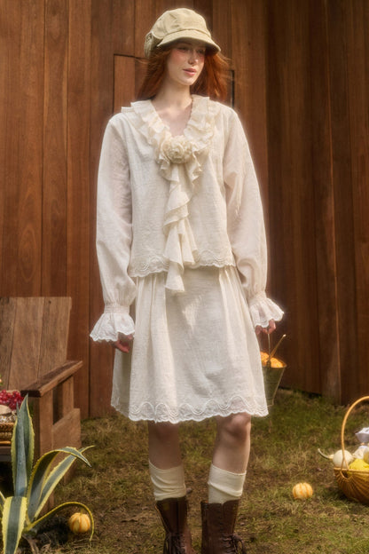 Tencel Cotton Lace Embroidery Set-Up
