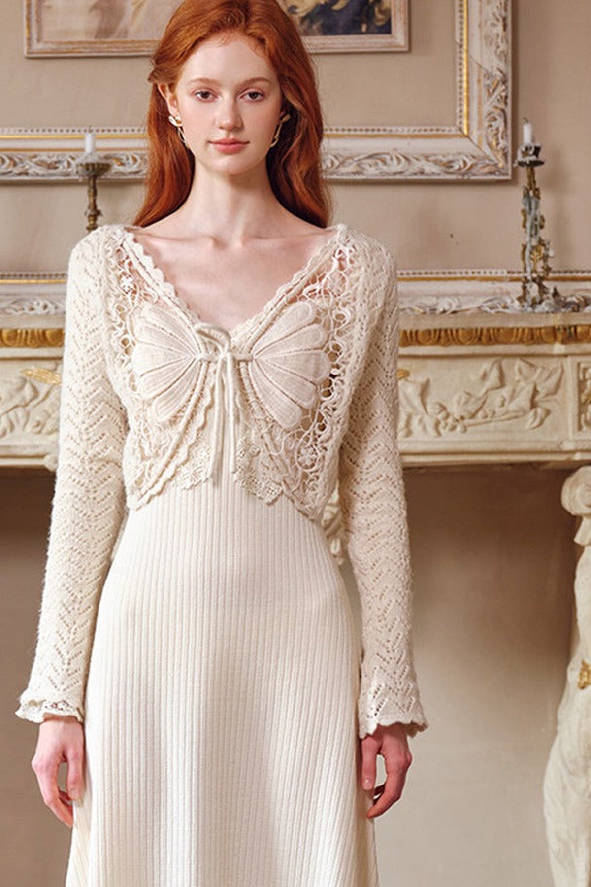 Butterfly Cutout Knit Cardigan