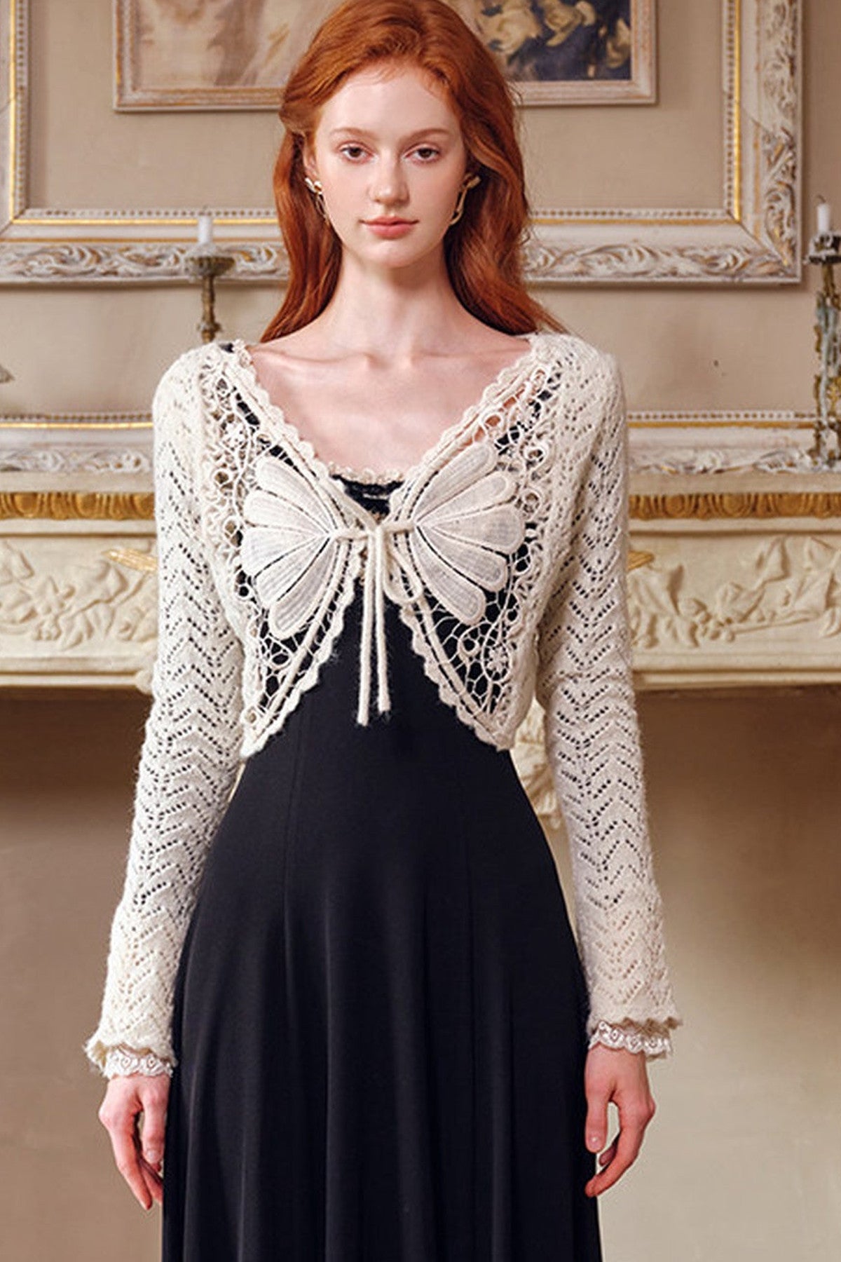 Butterfly Cutout Knit Cardigan