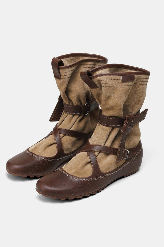Cross-Strap Mary Jane Boots