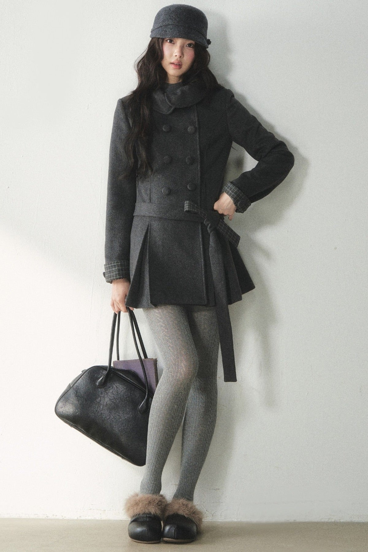 Collar Double Breasted Coat