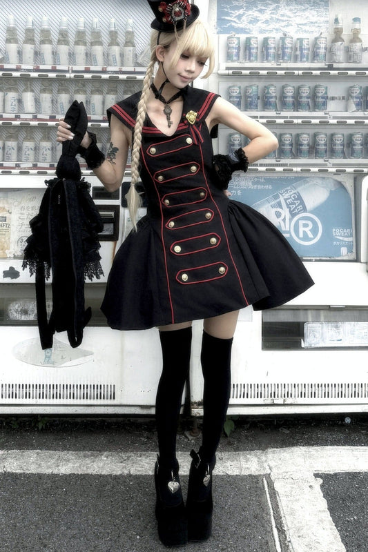 Backless Full Skirt Sailor Dress