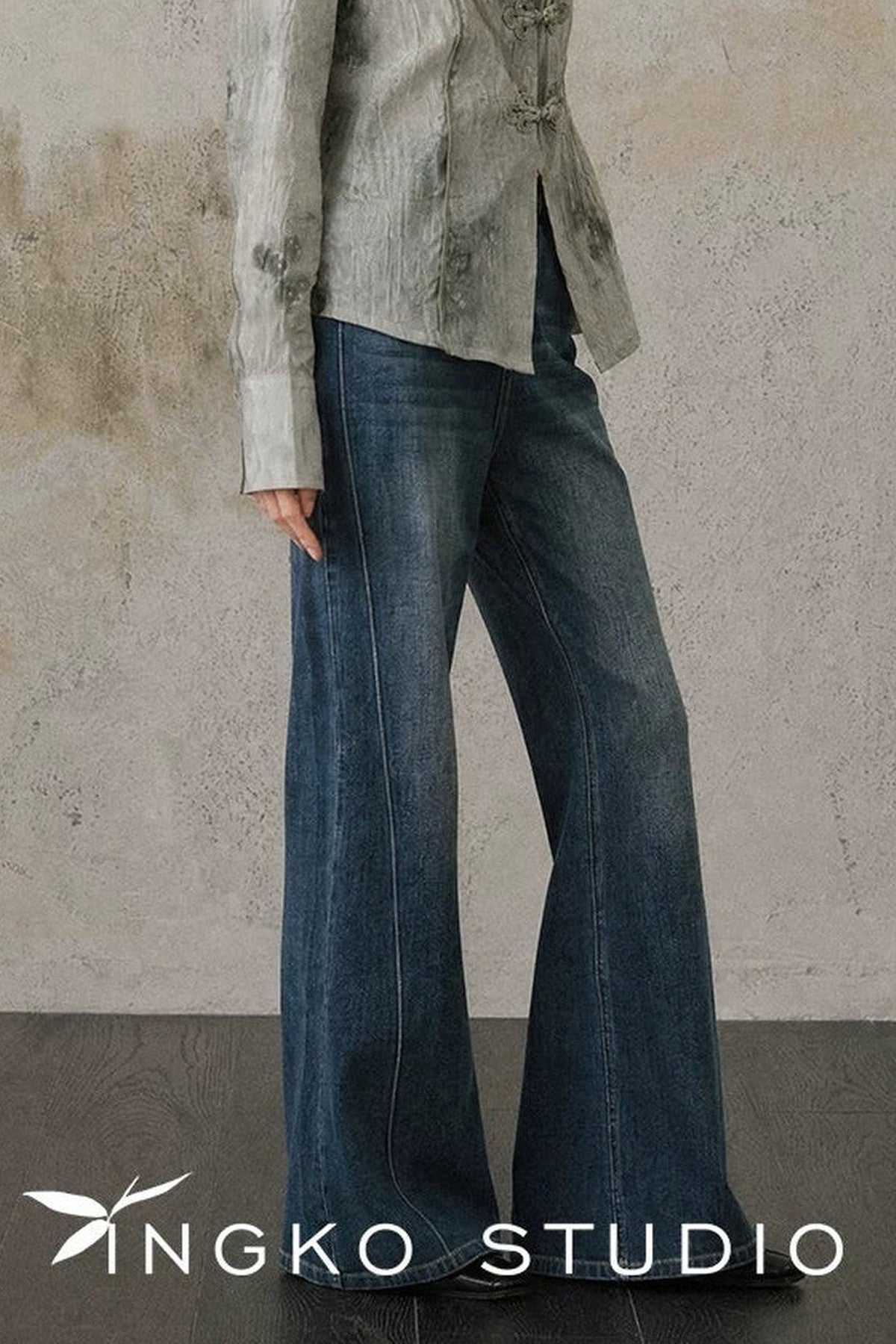 Denim Blue Flared Jeans