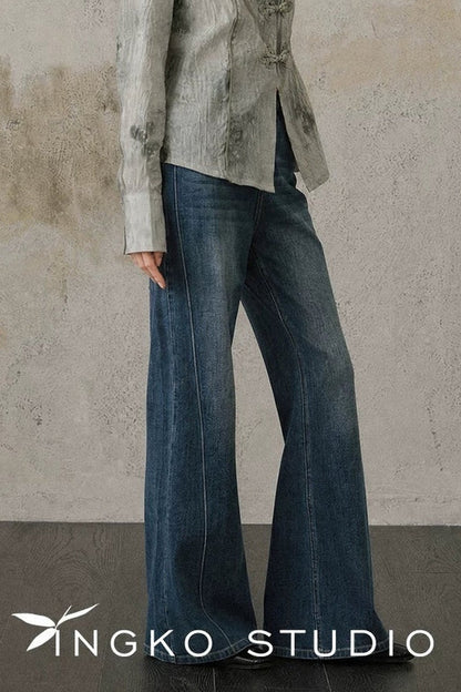 Denim Blue Flared Jeans