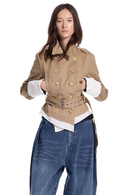Punk Layered-Look Trench Coat