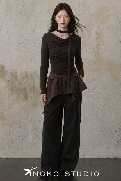 Caramel Deconstructed Ribbon Tee