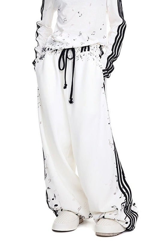 Musical Notation Printed Sweatpants