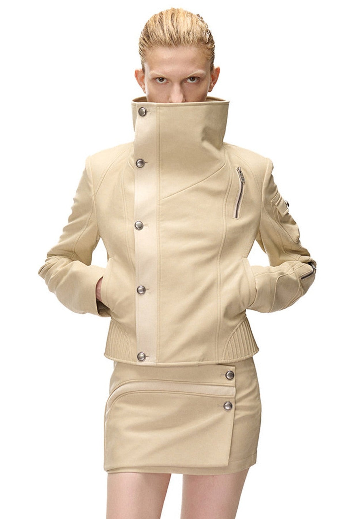 Shadow Catching Motorcycle PU Leather Jacket