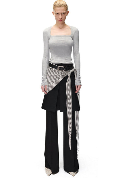 Long Sleeve Hollow Neck Base Layer T-Shirt