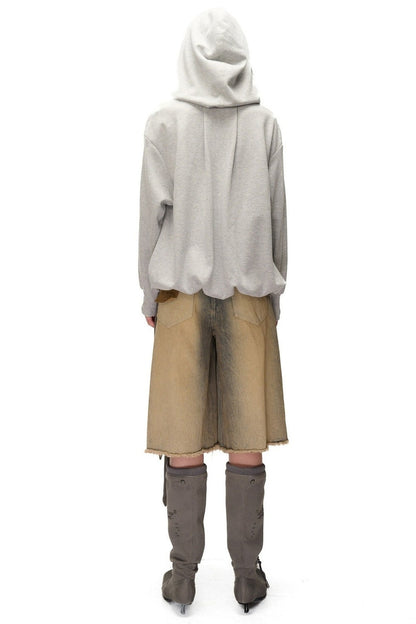 Bubble Cloud Floral-Shaped Loose-Fitting Pockets Hoodie