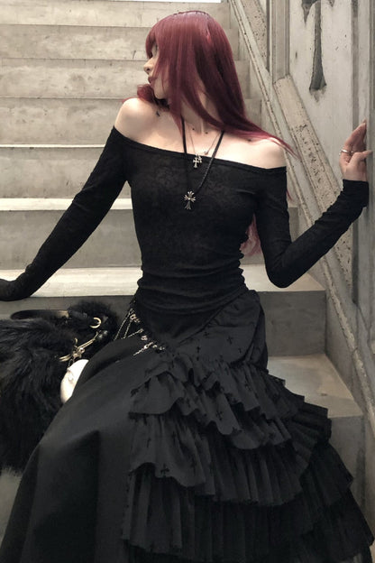 Lace Feather Bolero And Camisole Set-Up
