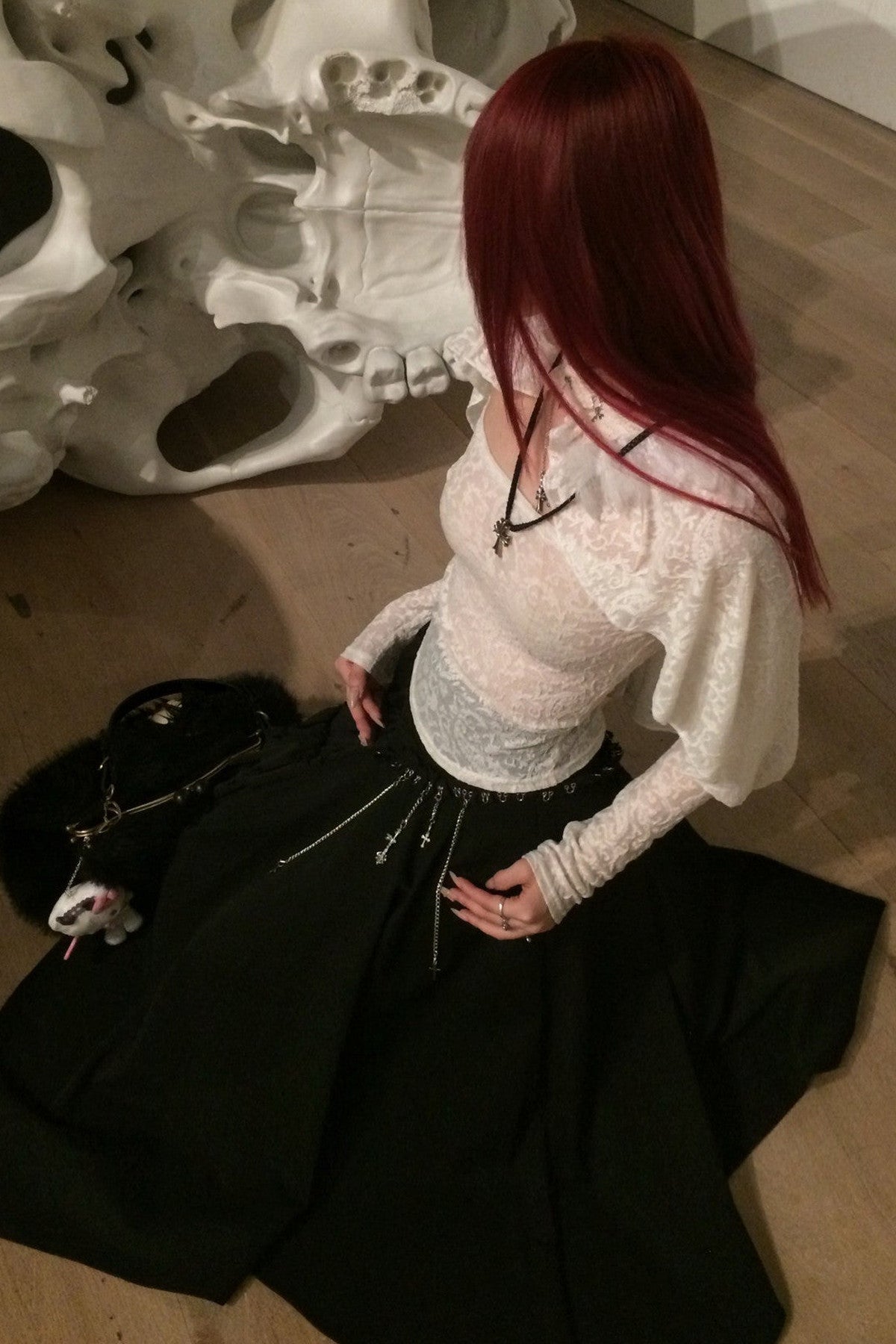Lace Feather Bolero And Camisole Set-Up