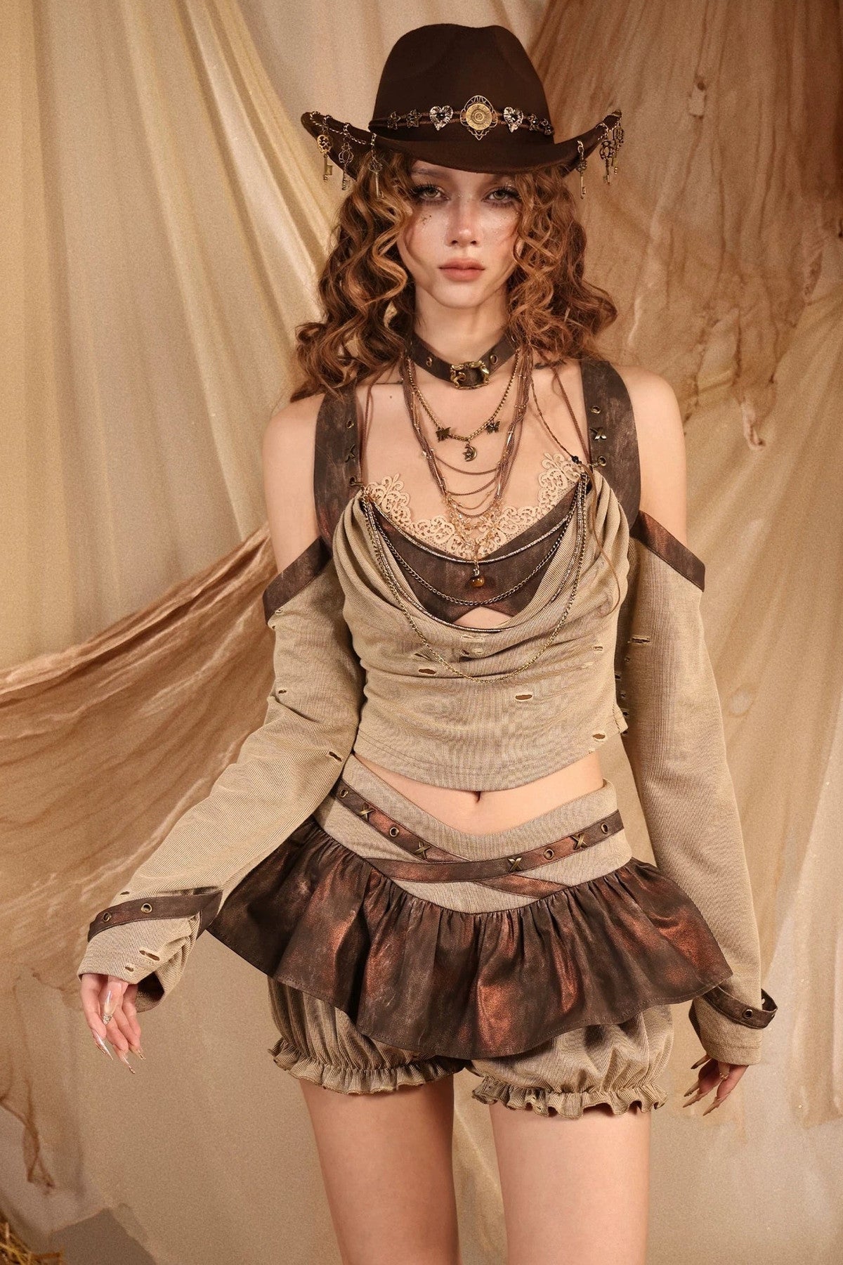 Y2K Wasteland Puffy Skirt