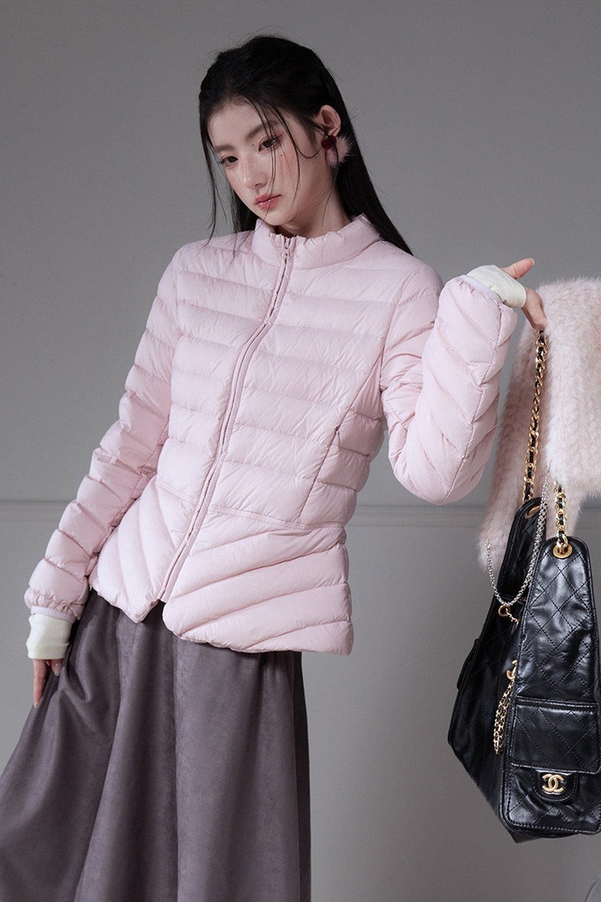 Ribbed Down Jacket