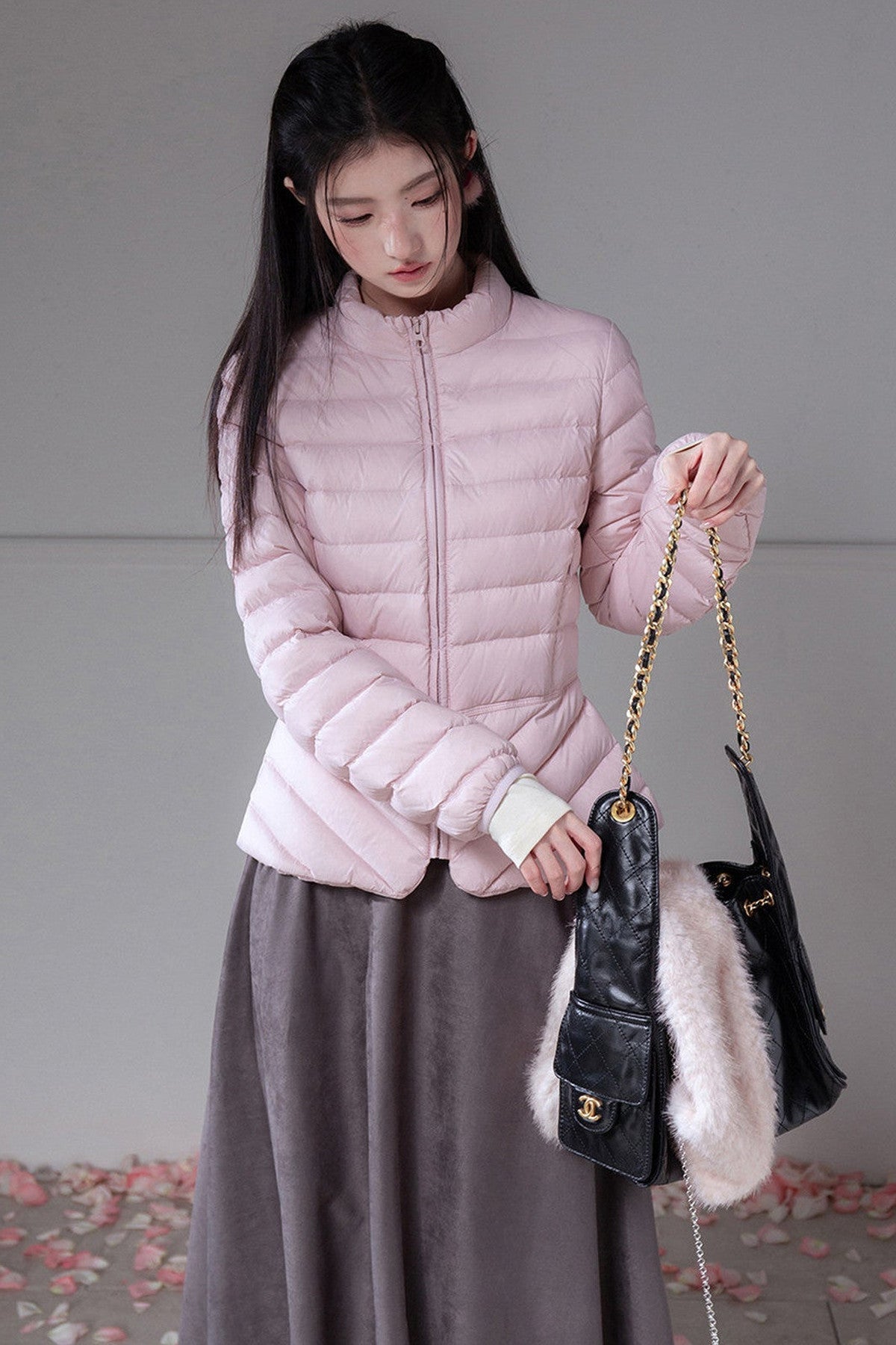Ribbed Down Jacket