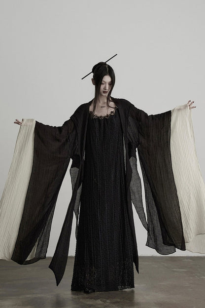 Oversized Detachable Wide Sleeve Hooded Jacket