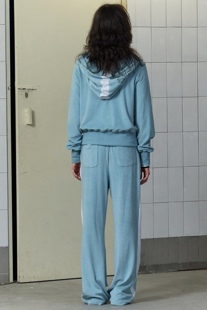 Letter Print Color-Block Hooded Jacket