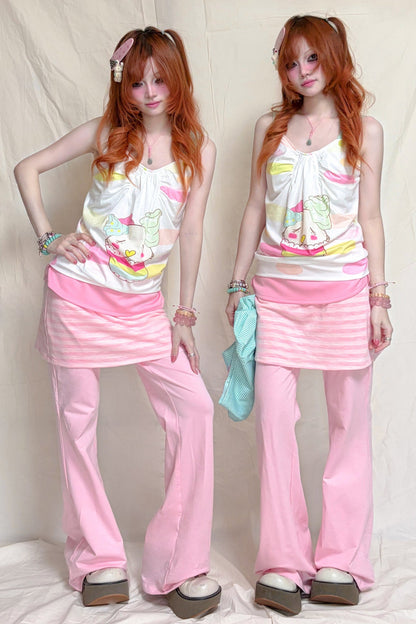 Candy Cupcake Button Shoulder Camisole