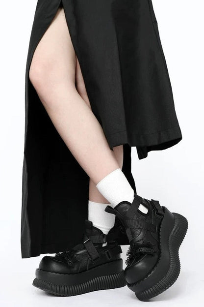 Dark Style Thick-Soled High-Top Boots