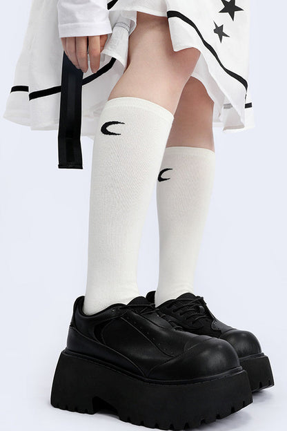 Dark Punk Thick-Soled Leather Shoes