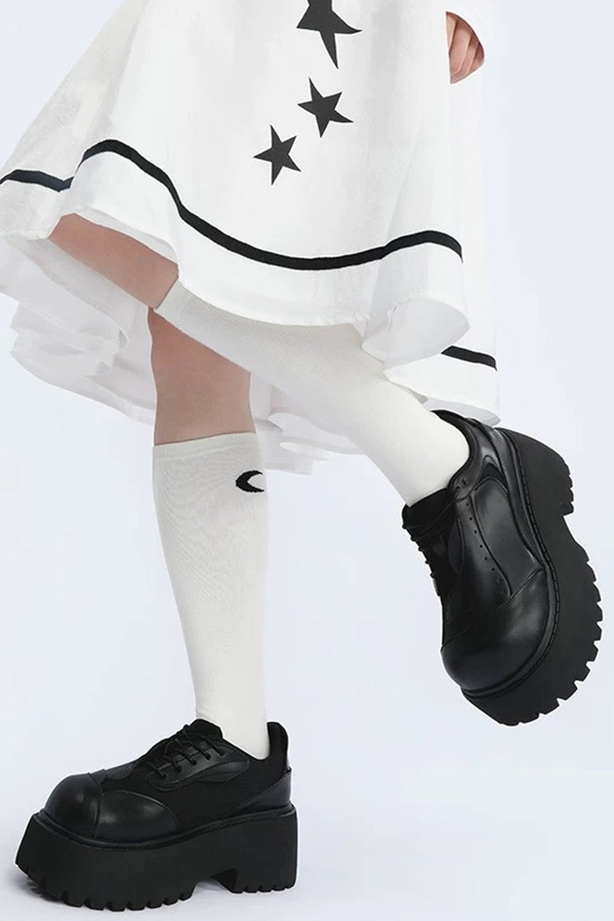 Dark Punk Thick-Soled Leather Shoes