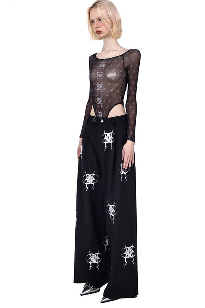 Embroidered Loose Pants