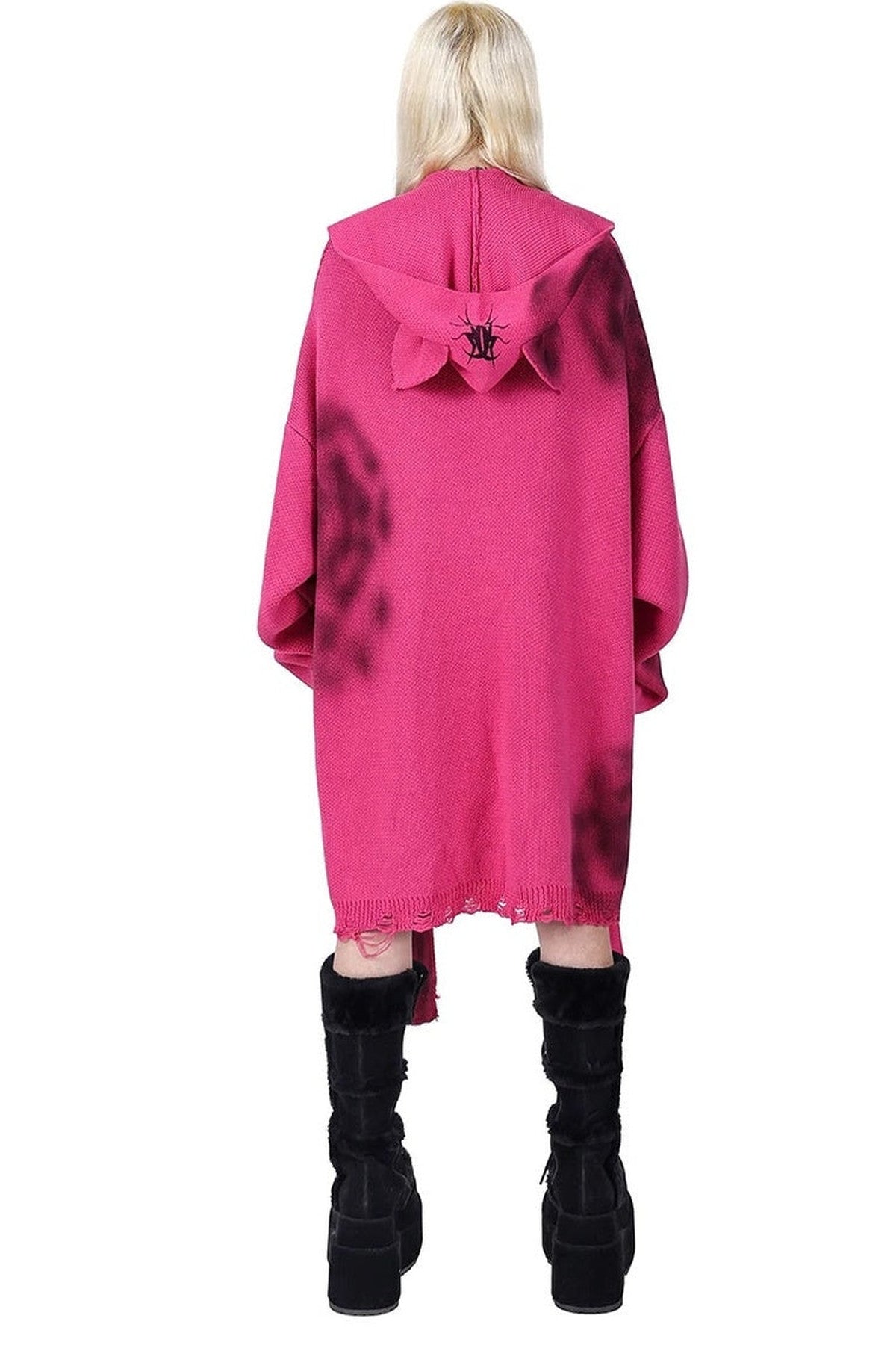 Cat Ear Graffiti Scarf Knit Hat