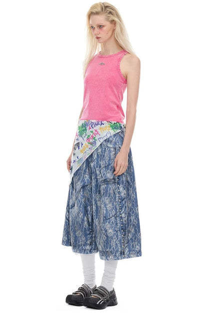 Graffiti Butterfly Cat Digital Mesh Headscarf