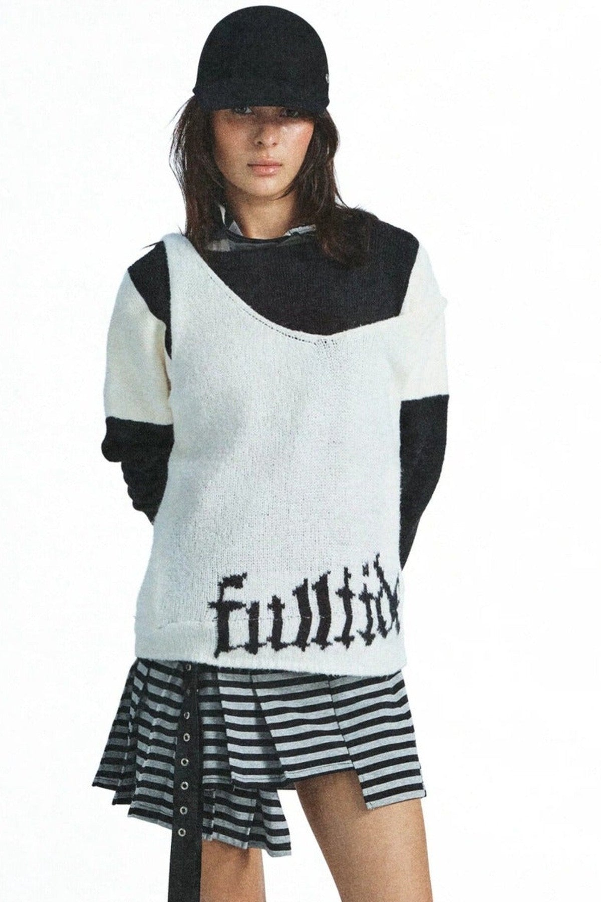 Long-Sleeve Knit Pullover Sweater