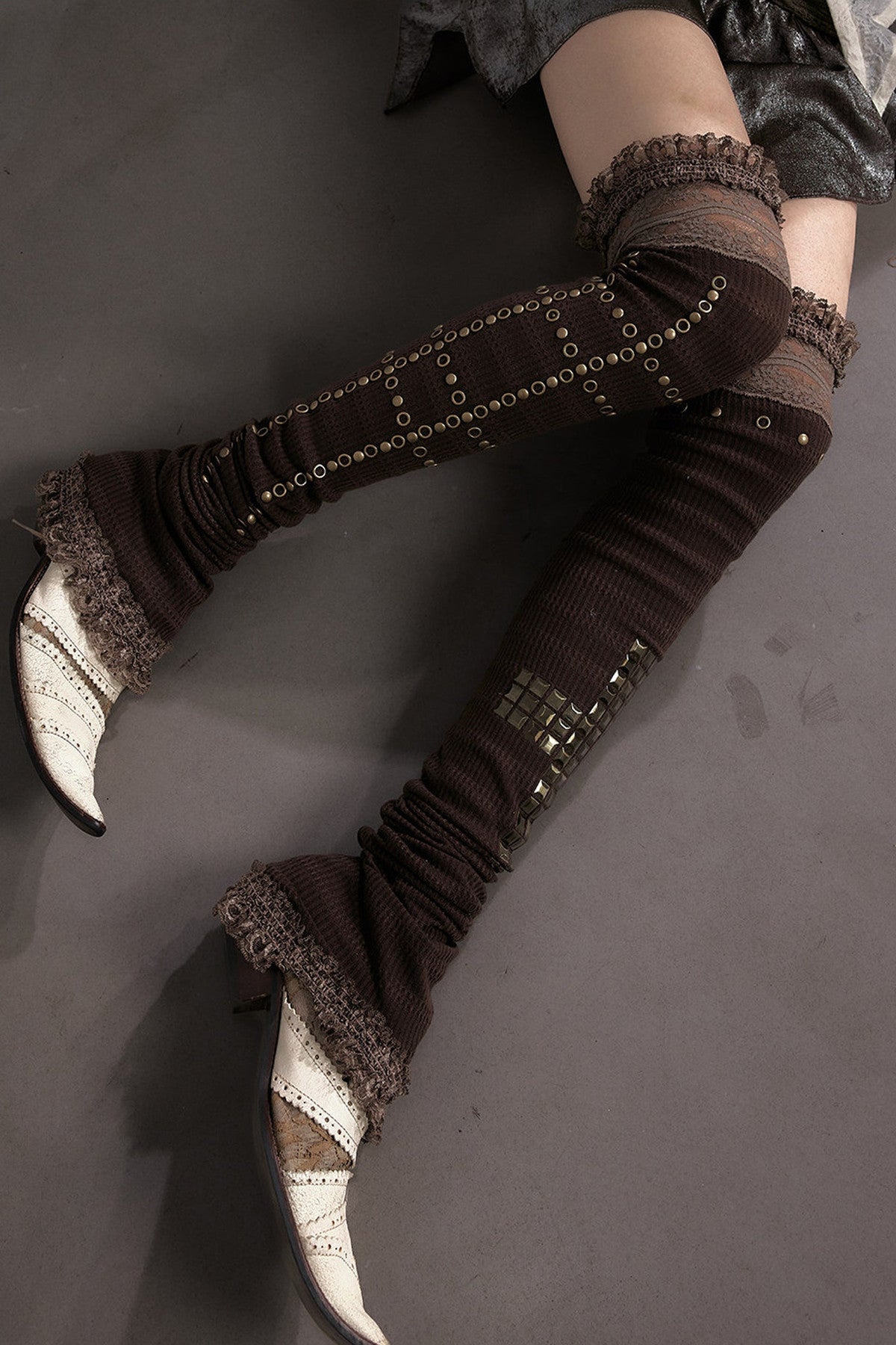 Stretchy Stacked Lace Leg Warmers