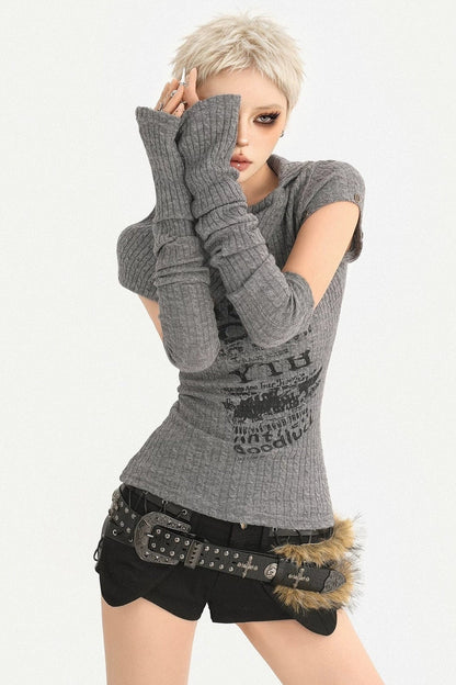 Punk Studded Leather Belt With Metal Buckle