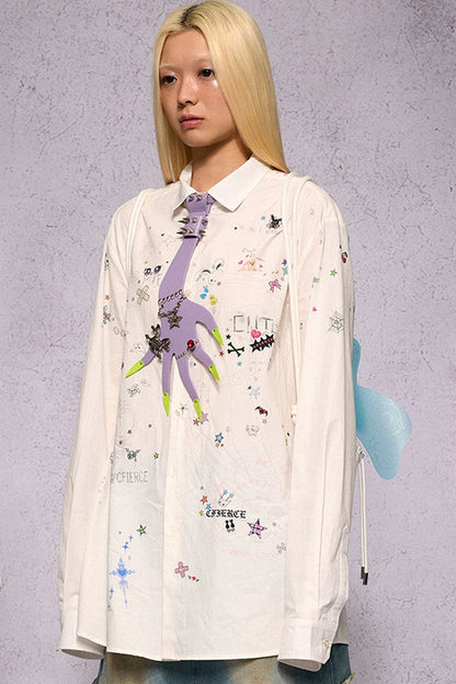 Camicia con stampa graffiti
