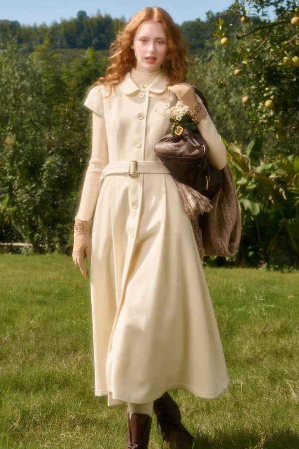 Retro Wool Doll Collar Dress