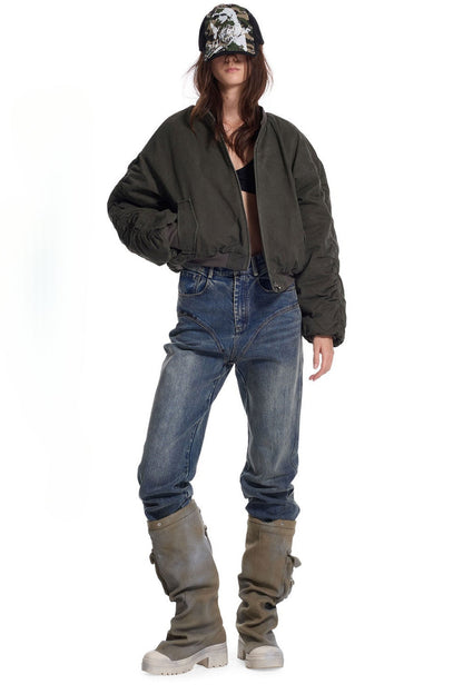 Leichte Punkjacke mit abnehmbarer Kapuze