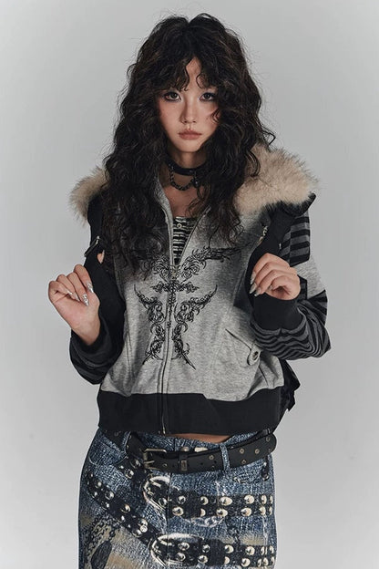 Gray Layered-Look Top