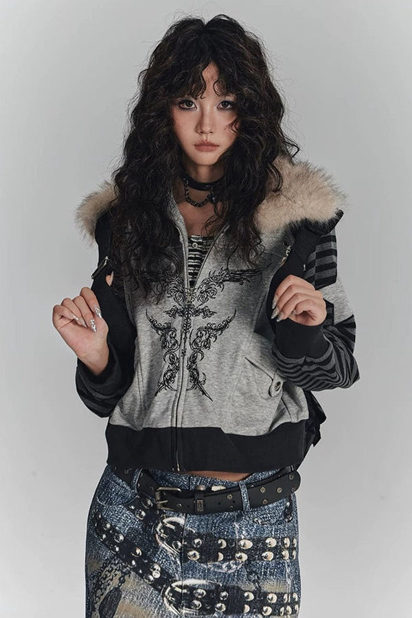 Gray Layered-Look Top