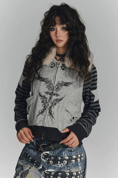 Gray Layered-Look Top