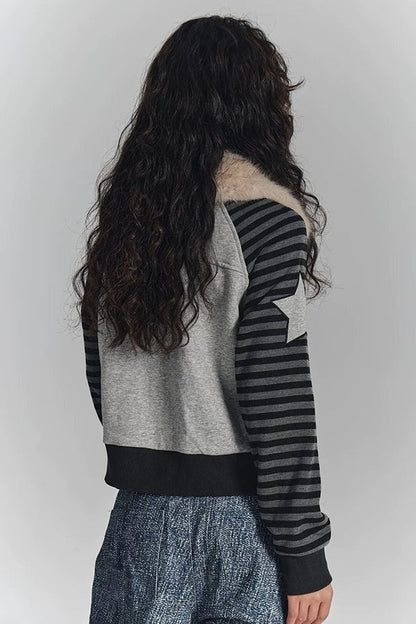 Gray Layered-Look Top