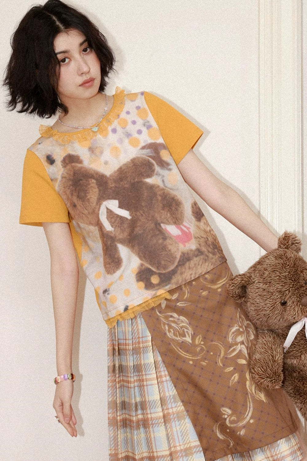 Polka Dot Bear Lace Tee