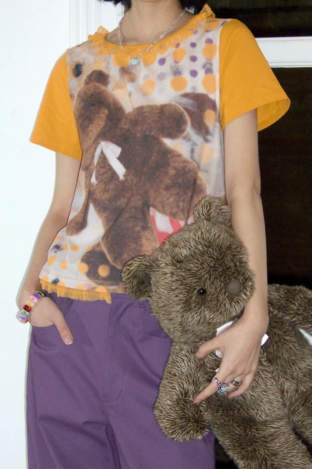 Polka Dot Bear Lace Tee