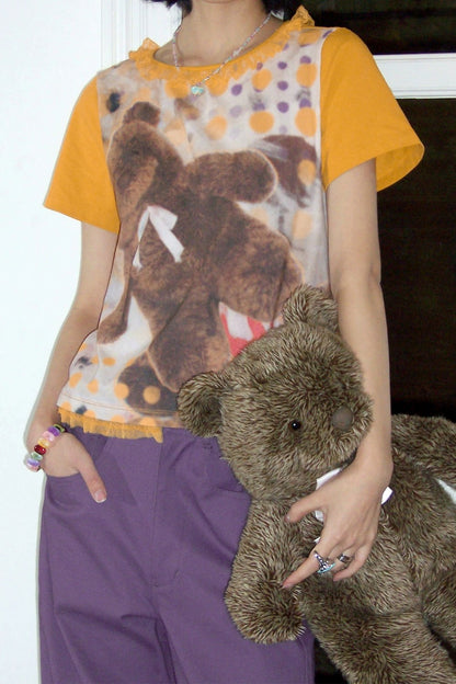 Polka Dot Bear Lace Tee