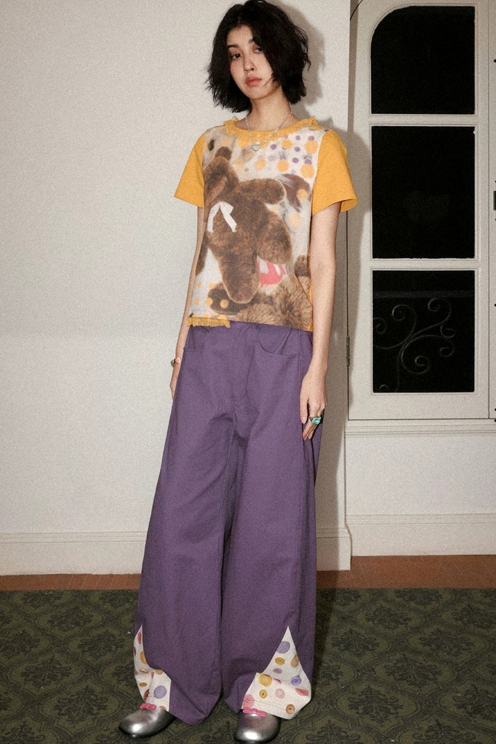 Polka Dot Bear Lace Tee