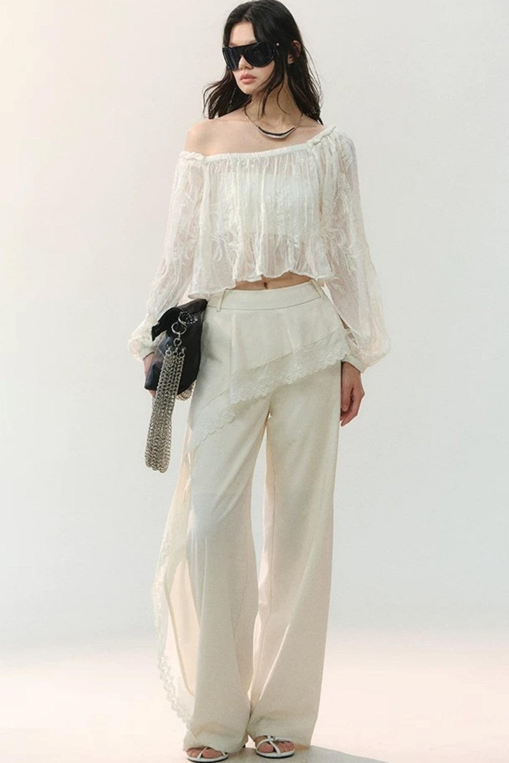 Cloud Weave Off-Shoulder Blouse