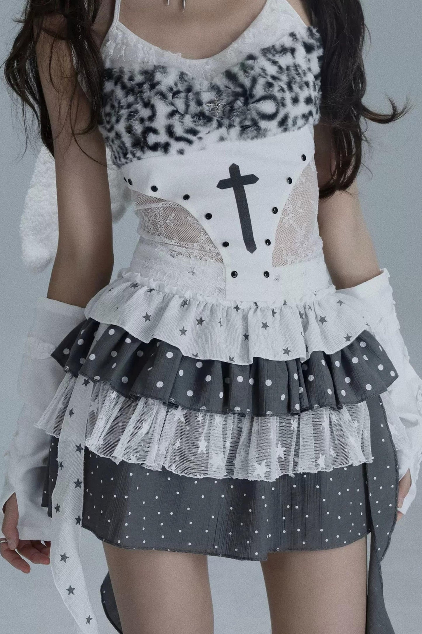 Gothic Lace Patchwork Tank Top