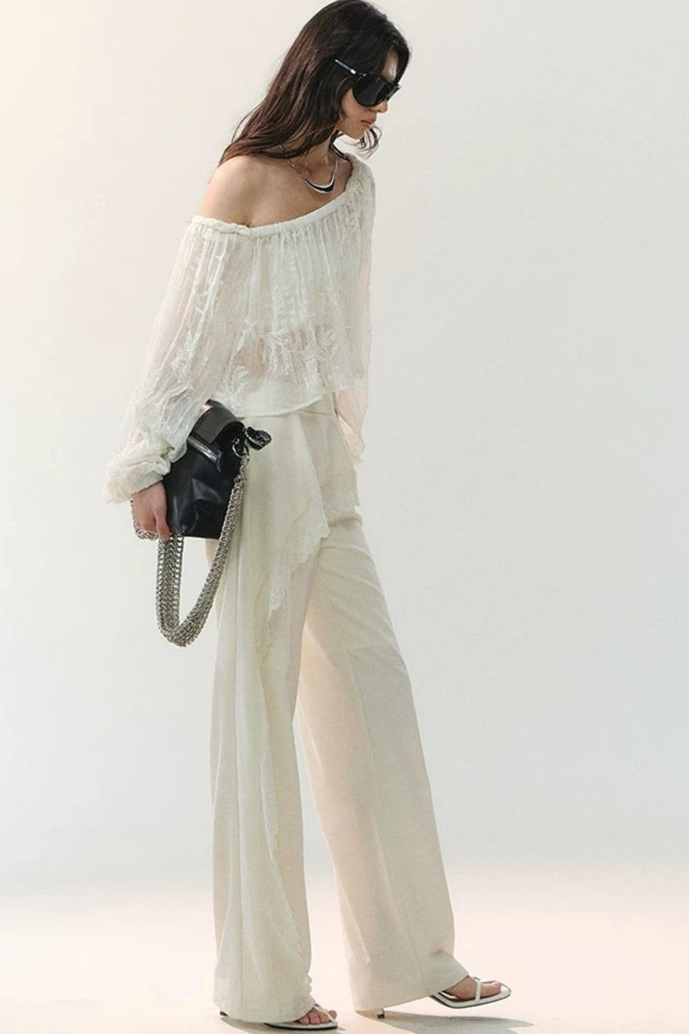 Cloud Weave Off-Shoulder Blouse
