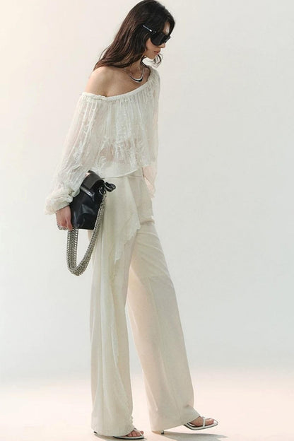 Cloud Weave Off-Shoulder Blouse